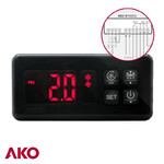 Termostat panelowy AKO-D14312  12V 3 wyjścia  + czujka